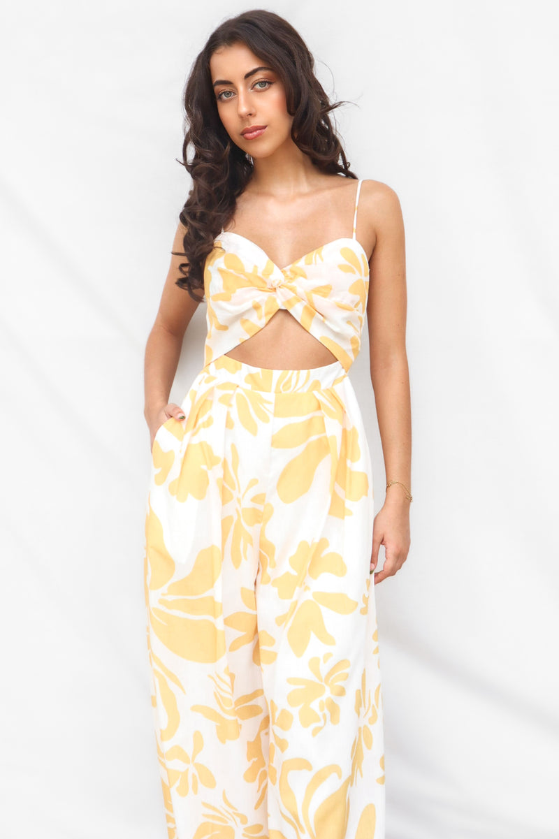 Lilly Jumpsuit - Yellow Print