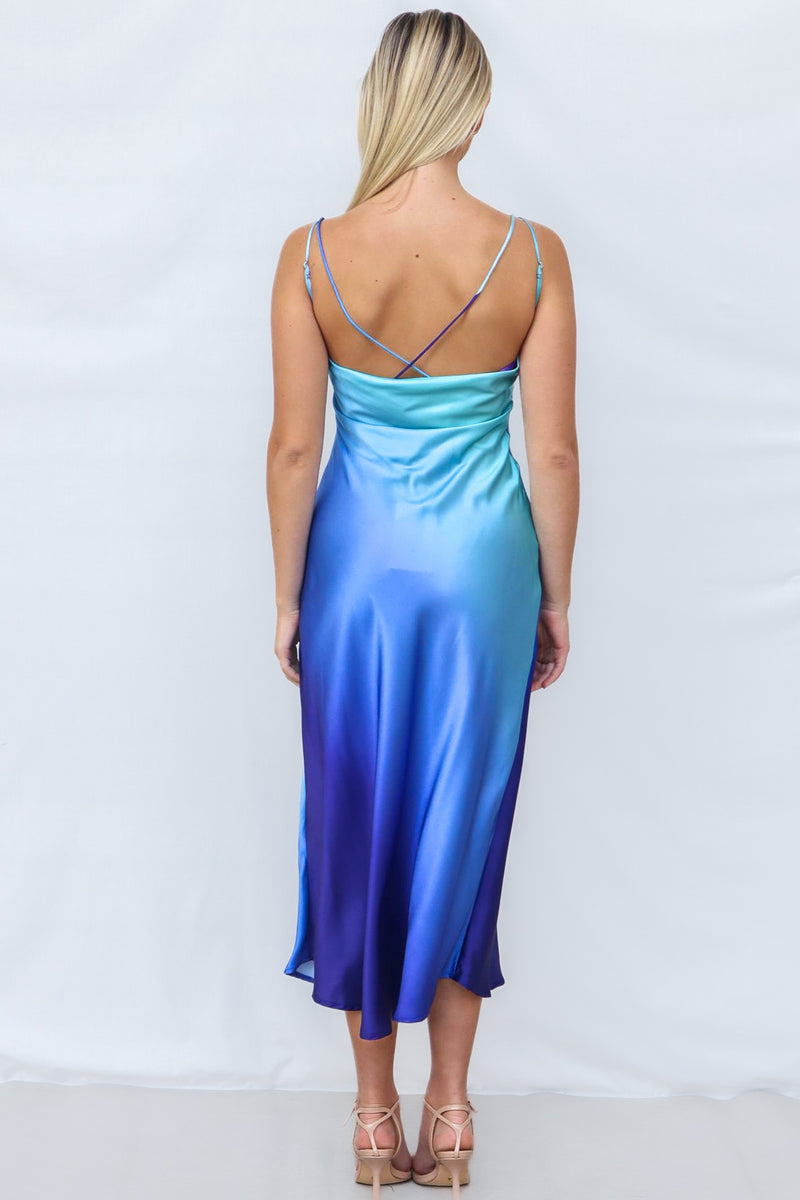 Macy Midi Dress - Blue