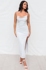 Marzia Maxi Dress - Silver Shimmer