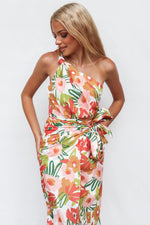 Mawson Midi Dress - Orange/Multi Print