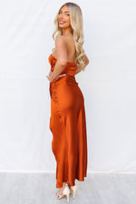 Milos Maxi Dress - Rust/Bronze