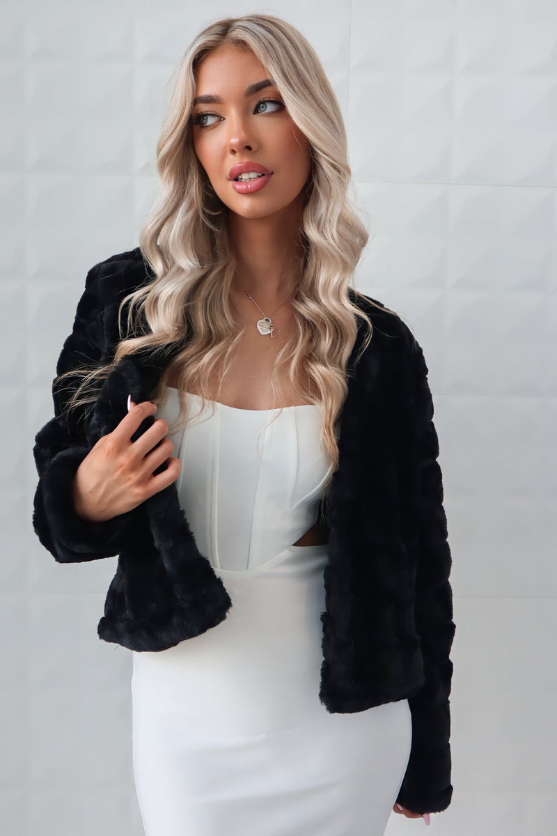 Misty Faux Fur Jacket - Black