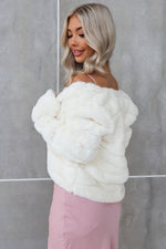 Misty Faux Fur Jacket - White