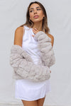 Misty Faux Fur Jacket - Light Grey