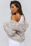 Misty Faux Fur Jacket - Light Grey