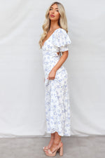 Monni Maxi Dress - Blue Floral