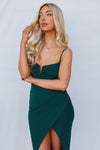 Monte Midi Dress - Forest Green