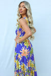 Namari Midi Dress - Blue Multi