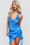 Naya Mini Dress - Blue Print