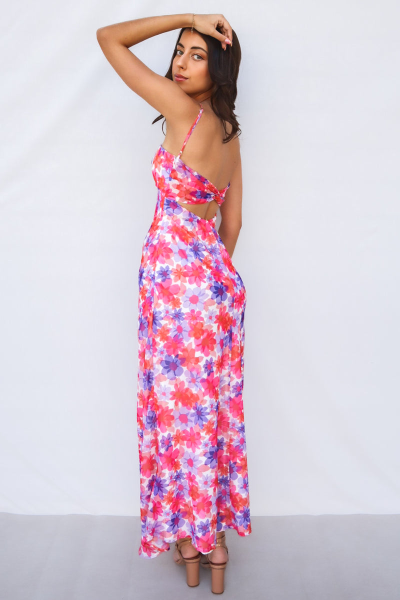 Nova Maxi Dress - Pink Floral