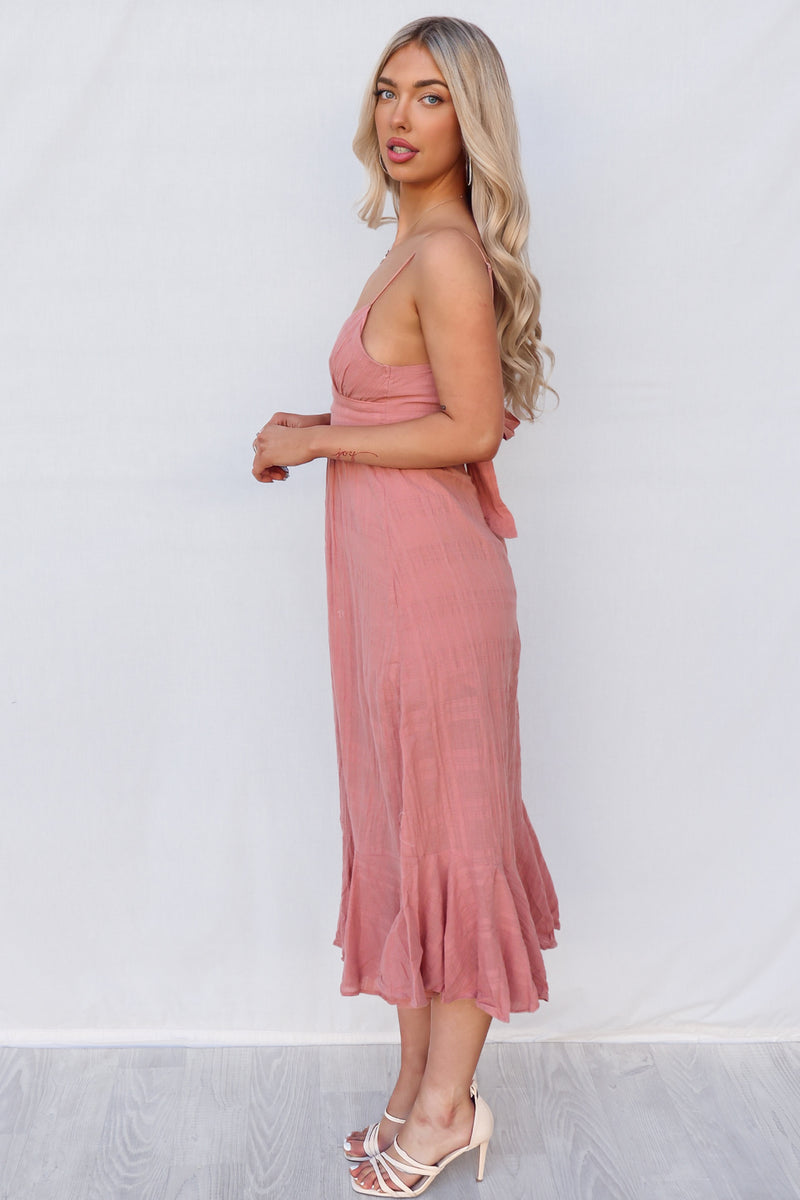 Nyra Midi Dress - Rose