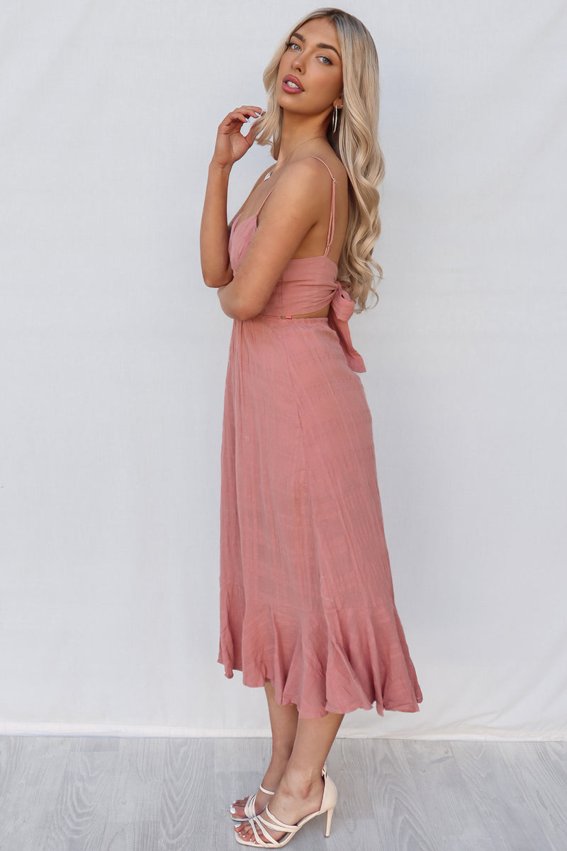 Nyra Midi Dress - Rose