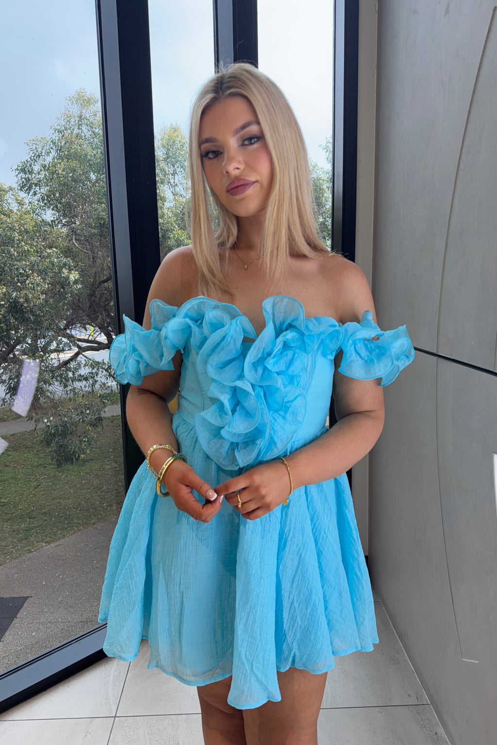 Zuma Mini Dress - Blue - Runway Goddess