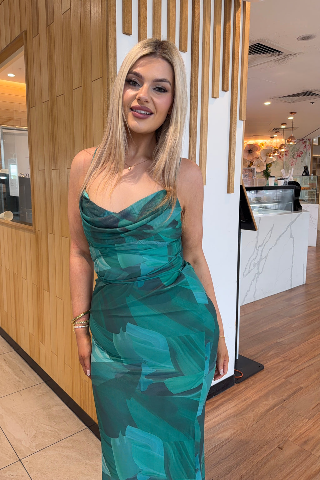 Kavita Maxi Dress - Green Multi - Runway Goddess