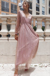 Gabrielle Glitter Gown - Blush Pink