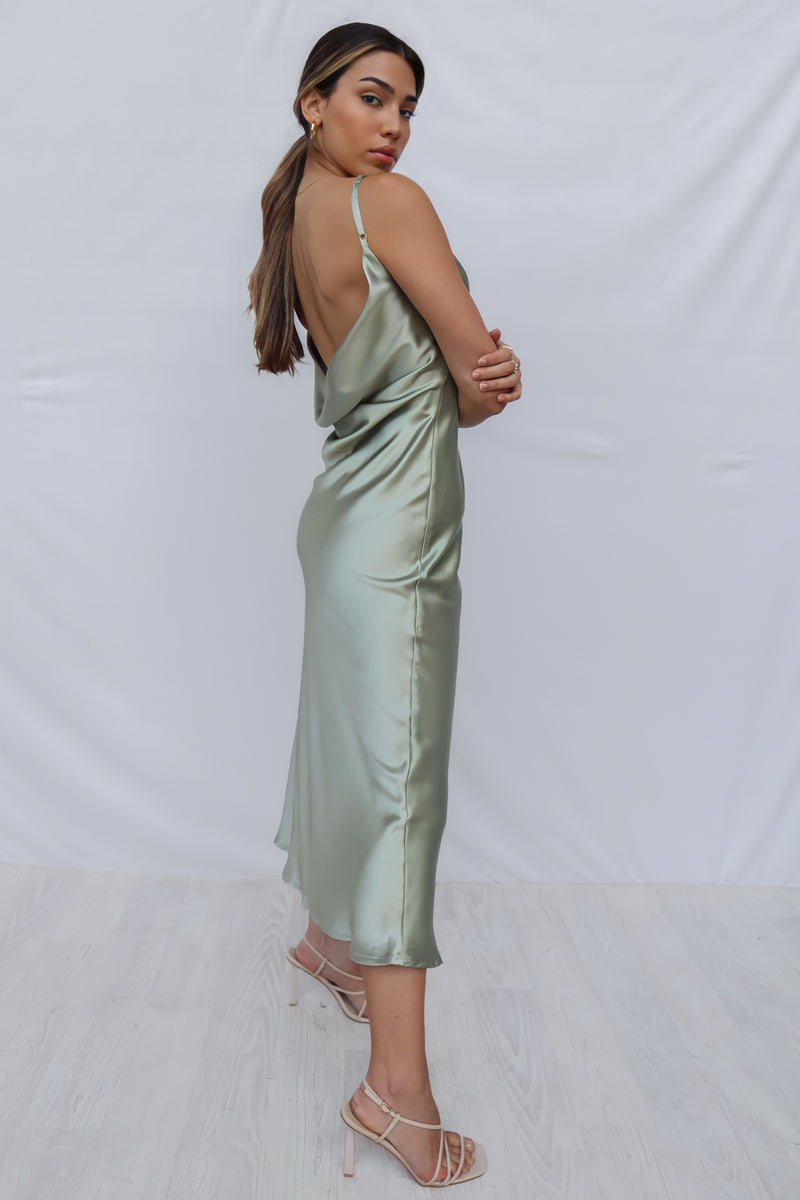 Pippy Maxi Dress - Khaki/Sage