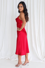 Presley Midi Dress - Red