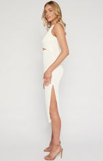 Queenie Midi Dress - White