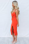 Ravello Midi Dress - Tangerine