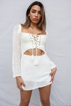 Snowflake Mini Dress - White