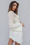 Snowflake Mini Dress - White