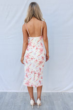 Spring Midi Dress - Pink Multi