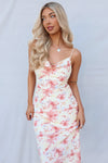 Spring Midi Dress - Pink Multi