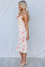 Spring Midi Dress - Pink Multi