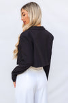 Stefani Cropped Blazer - Black