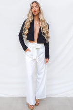 Stefani Cropped Blazer - Black
