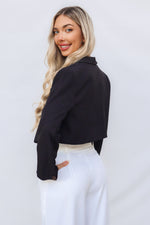 Stefani Cropped Blazer - Black