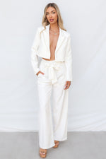 Stefani Cropped Blazer - White