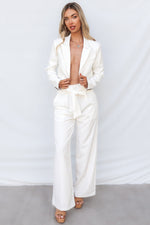 Stefani Cropped Blazer - White
