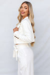 Stefani Cropped Blazer - White