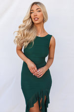 Tabitha Midi Dress - Forest Green