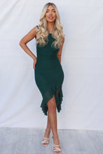 Tabitha Midi Dress - Forest Green