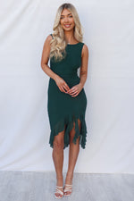 Tabitha Midi Dress - Forest Green