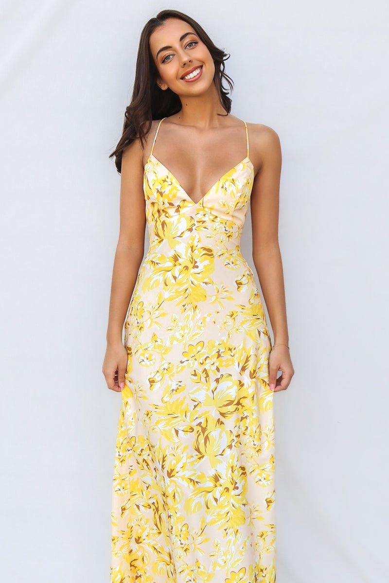 Talia Maxi Dress - Yellow Multi