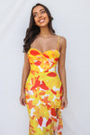 Teoni Maxi Dress - Yellow Print