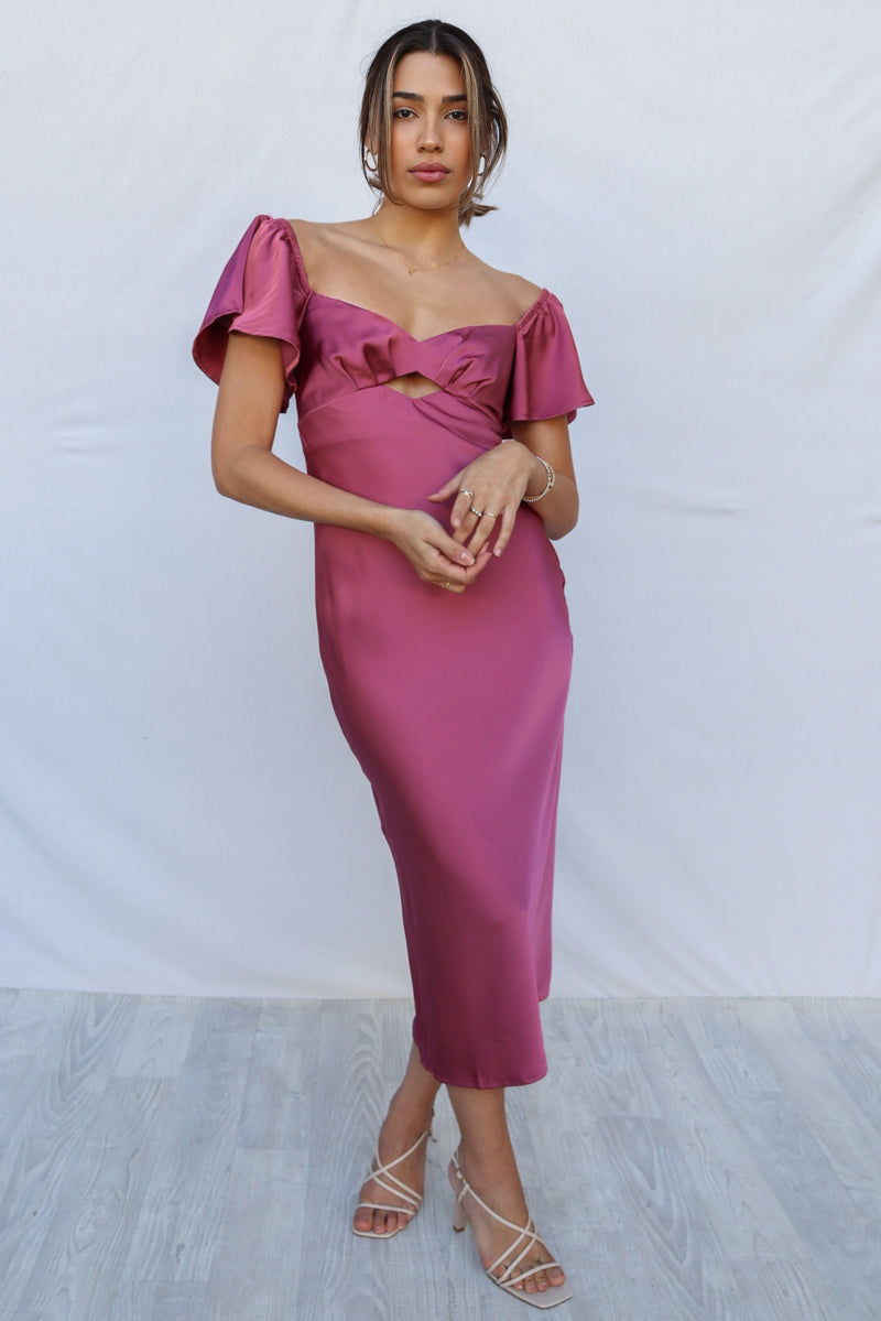 Tiara Midi Dress - Rose Pink