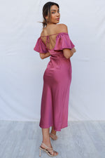 Tiara Midi Dress - Rose Pink