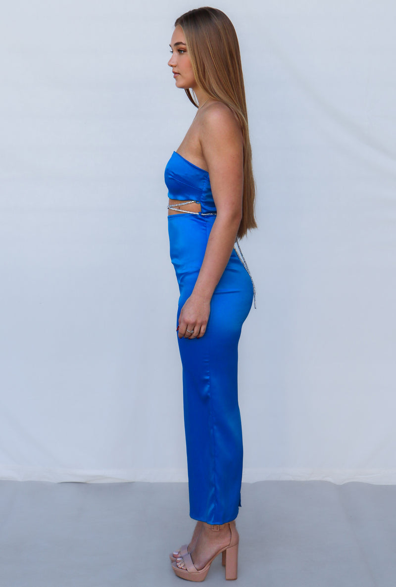 Tisha Midi Dress - Blue