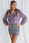 Tyga Faux Fur Jacket - Purple