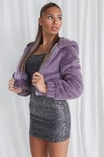 Tyga Faux Fur Jacket - Purple