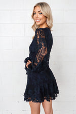 Vienna Lace Dress - Navy