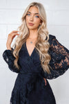 Vienna Lace Dress - Navy