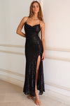 Whitney Sequin Gown - Black