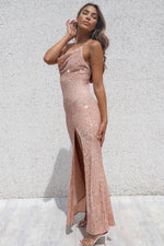 Whitney Sequin Gown - Gold