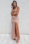 Whitney Sequin Gown - Gold