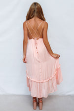 Wyoma Midi Dress - Peach